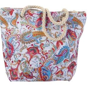 NWT Renshun Paisley Canvas Tote Bag